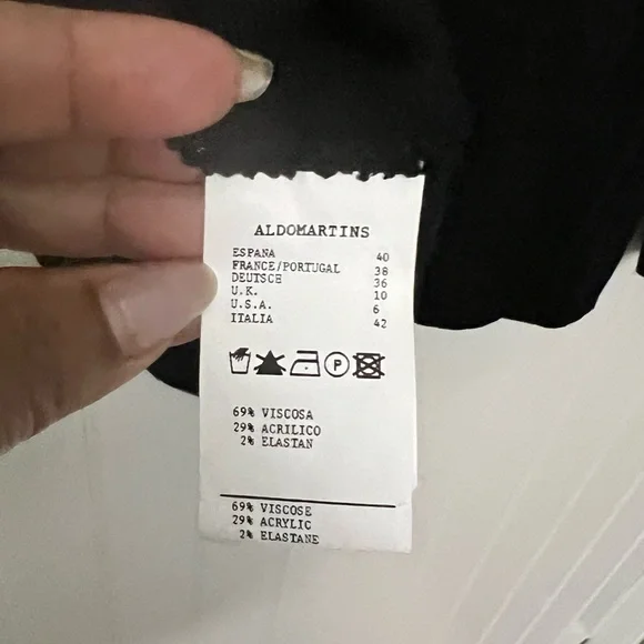 Aldo Martins Black and Cream Striped Top - Picture 4 of 6